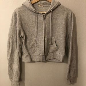 Heather gray Crystal hoodie